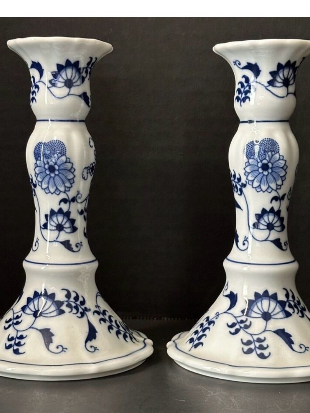 BLUE DANUBE CANDLESTICK HOLDERS
